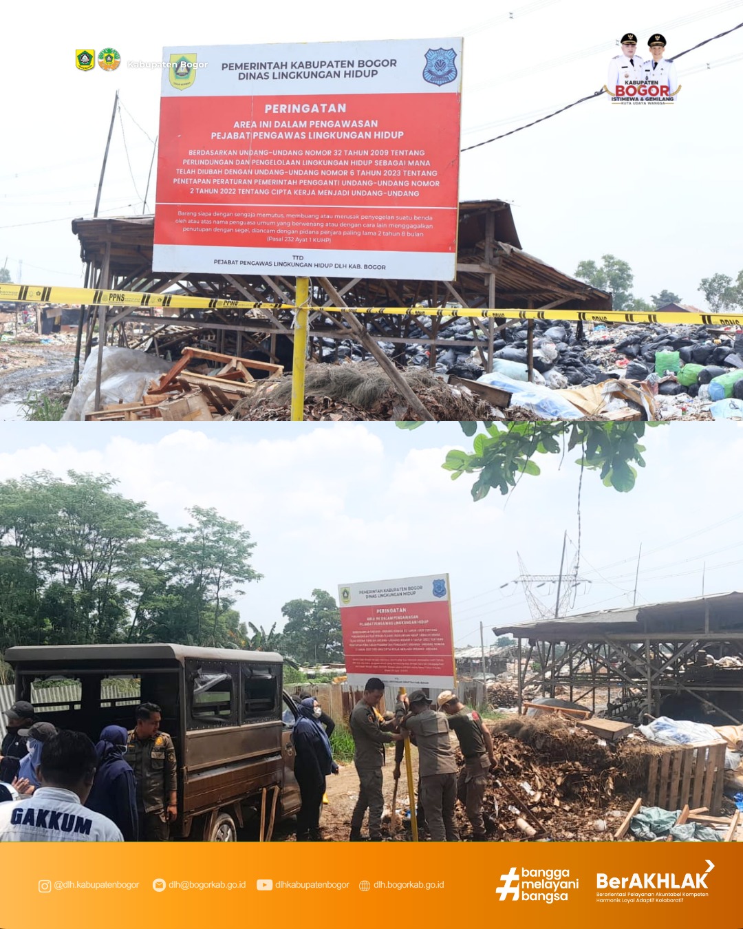 Penutupan TPS Liar di Desa Dayeuh Kecamatan Cileungsi